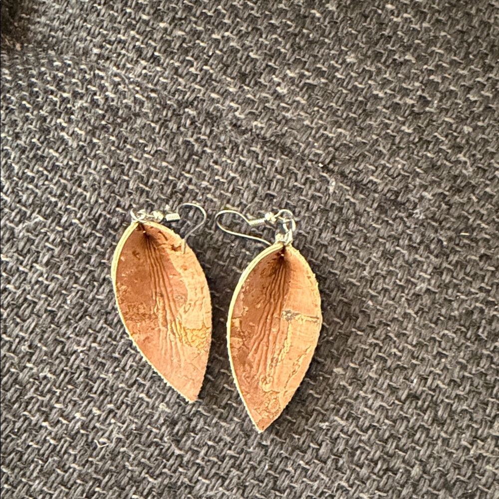 Elegant Brown Leaf Earrings